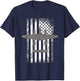 P-38 Lightning Warbird American Flag Fighter Airplane Women Men T-Shirt - T-Shirt | Navy
