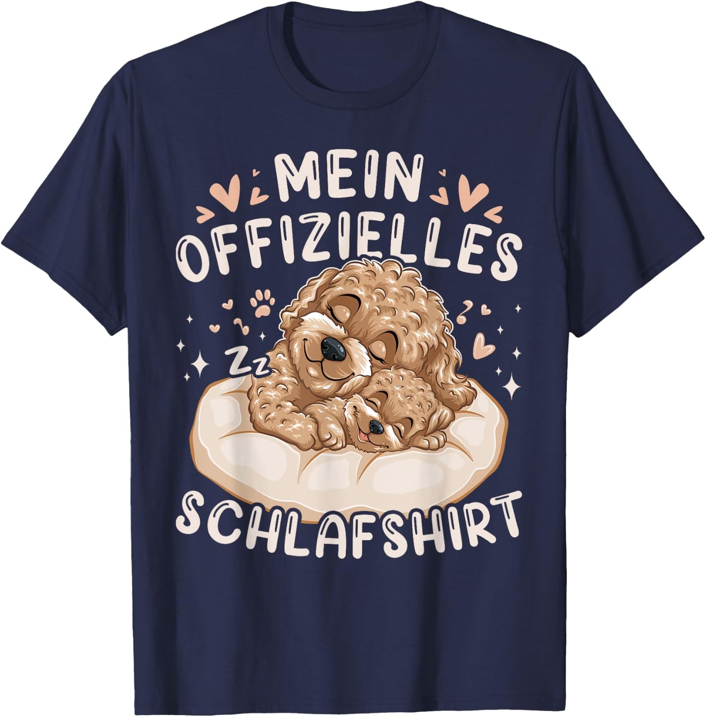 My Official Sleep Shirt Maltipoo Dog and Puppy , black T-Shirt - T-Shirt | Navy