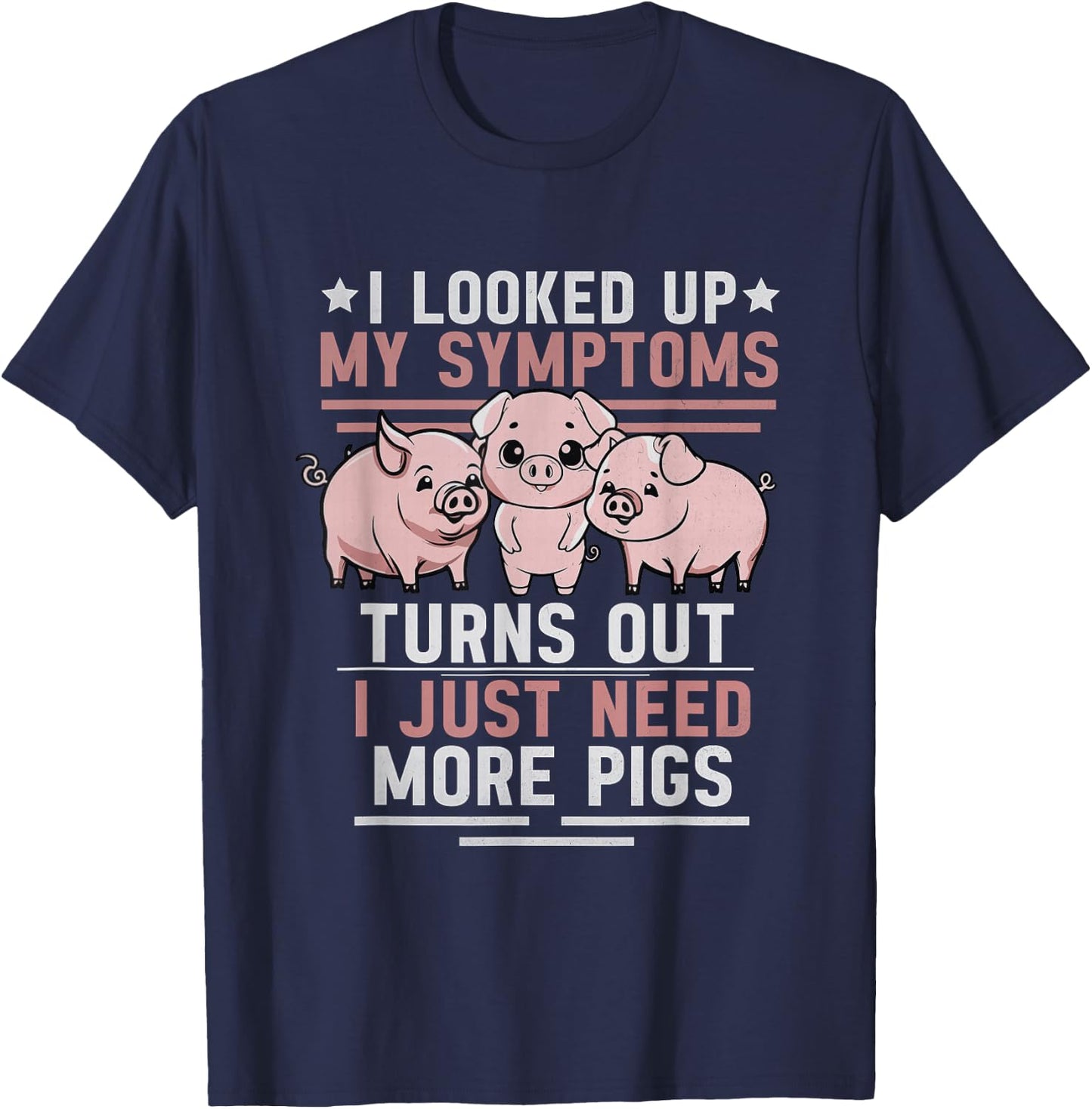 Funny Pigs For Pig Lovers Women Pig T-Shirt - T-Shirt | Navy