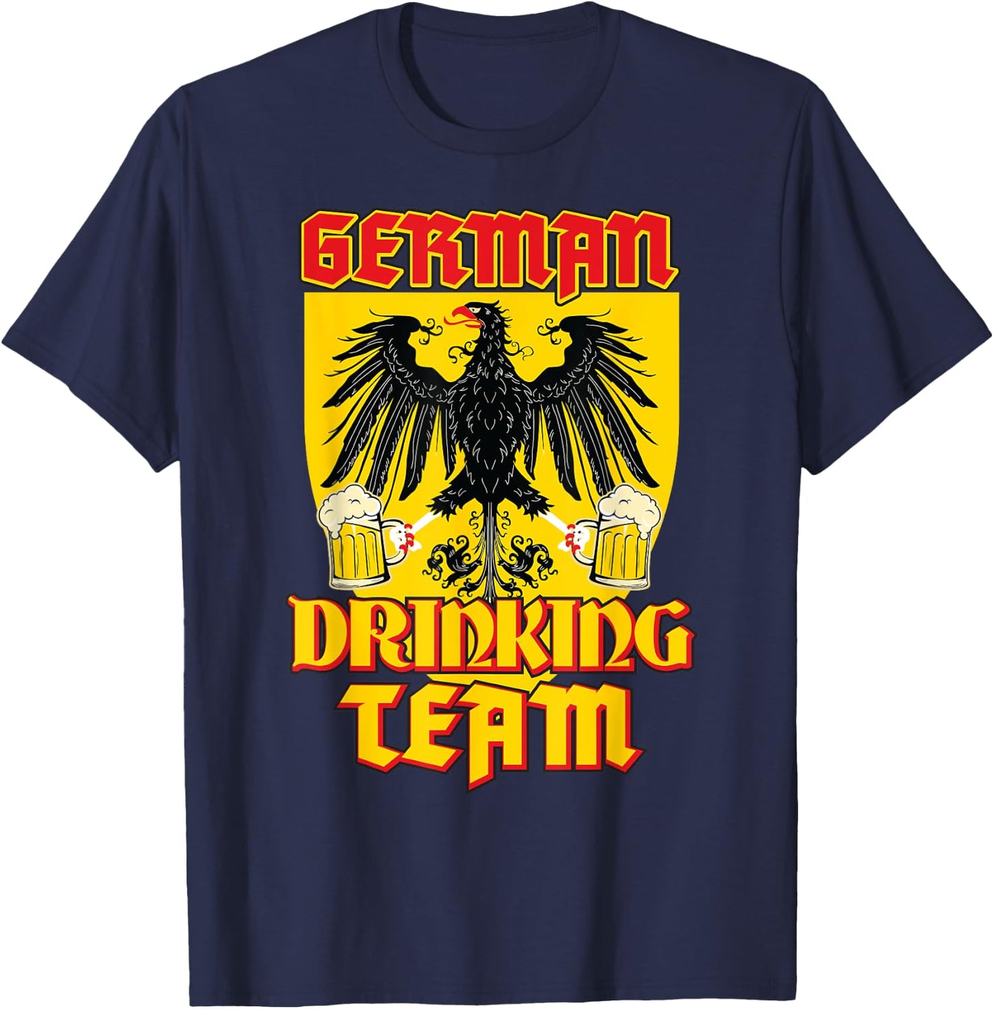 German Team of Drinking Germany Flag Funny Oktoberfest Gift T-Shirt - T-Shirt | Navy