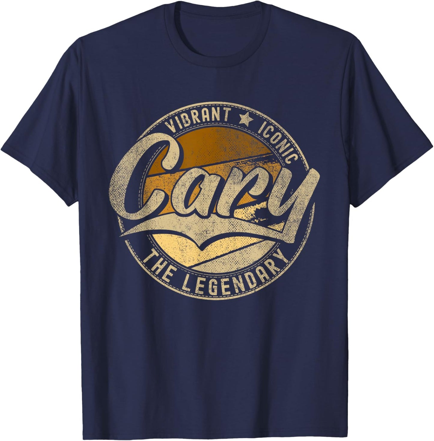 Cary NC | North Carolina | Vintage Distressed T-Shirt - T-Shirt | Navy