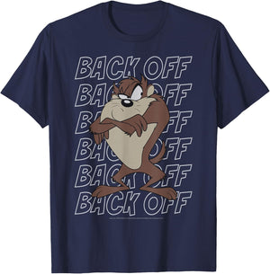 Looney Tunes Taz Back Off Portrait Small T-Shirt - T-Shirt | Navy