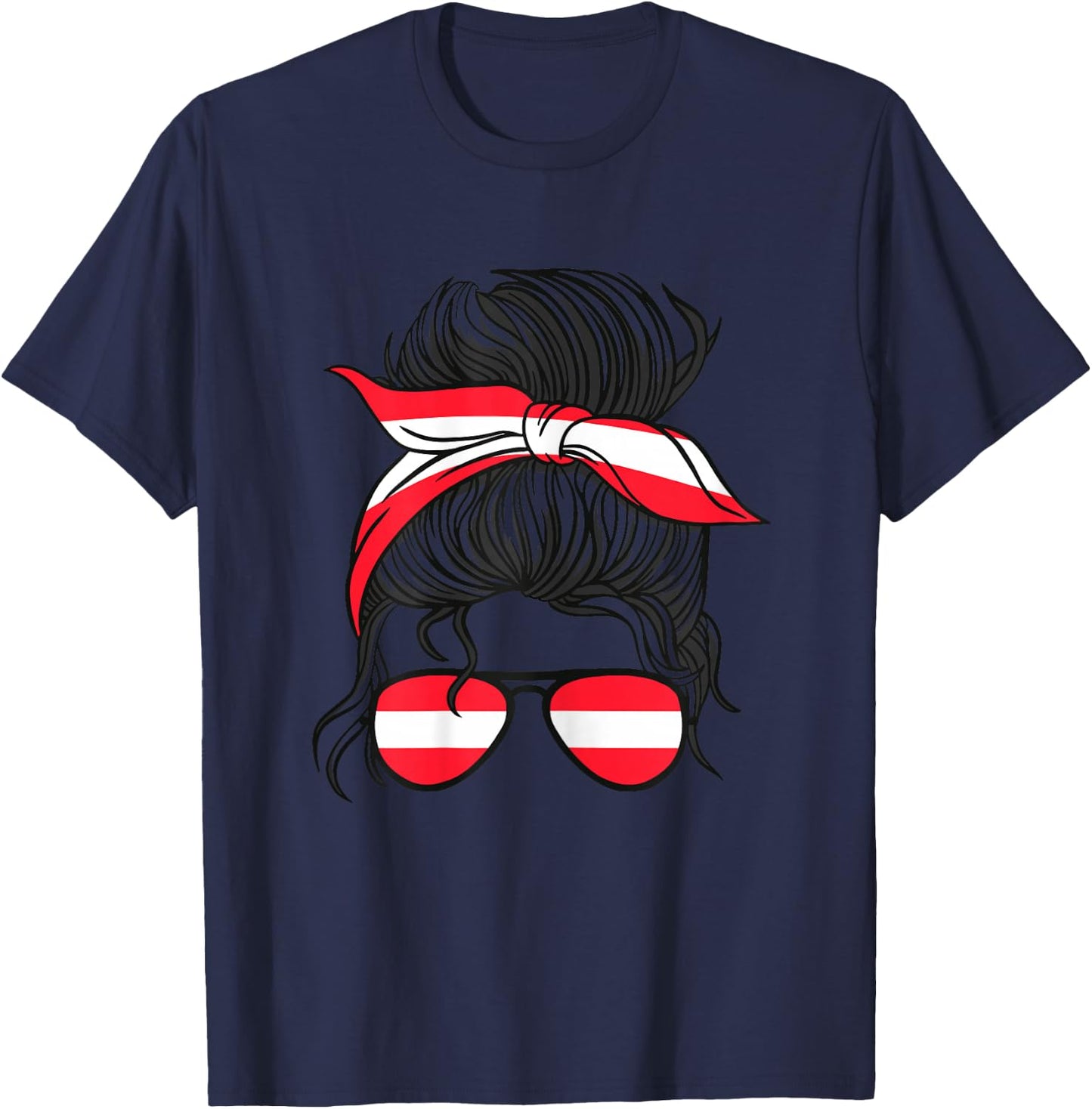 Österreich Mädchen Österreich Mädchen Österreichische Mädchen Österreichische Flagge T-Shirt - T-Shirt | Navy