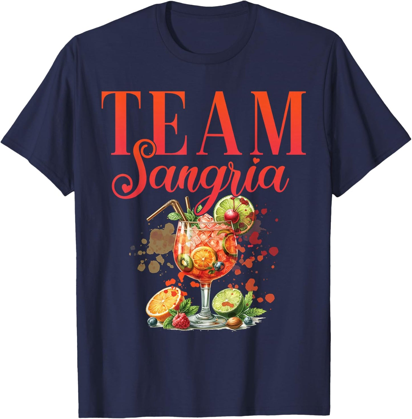 Sangria Cocktail Bartender Hen Party T-Shirt - T-Shirt | Navy