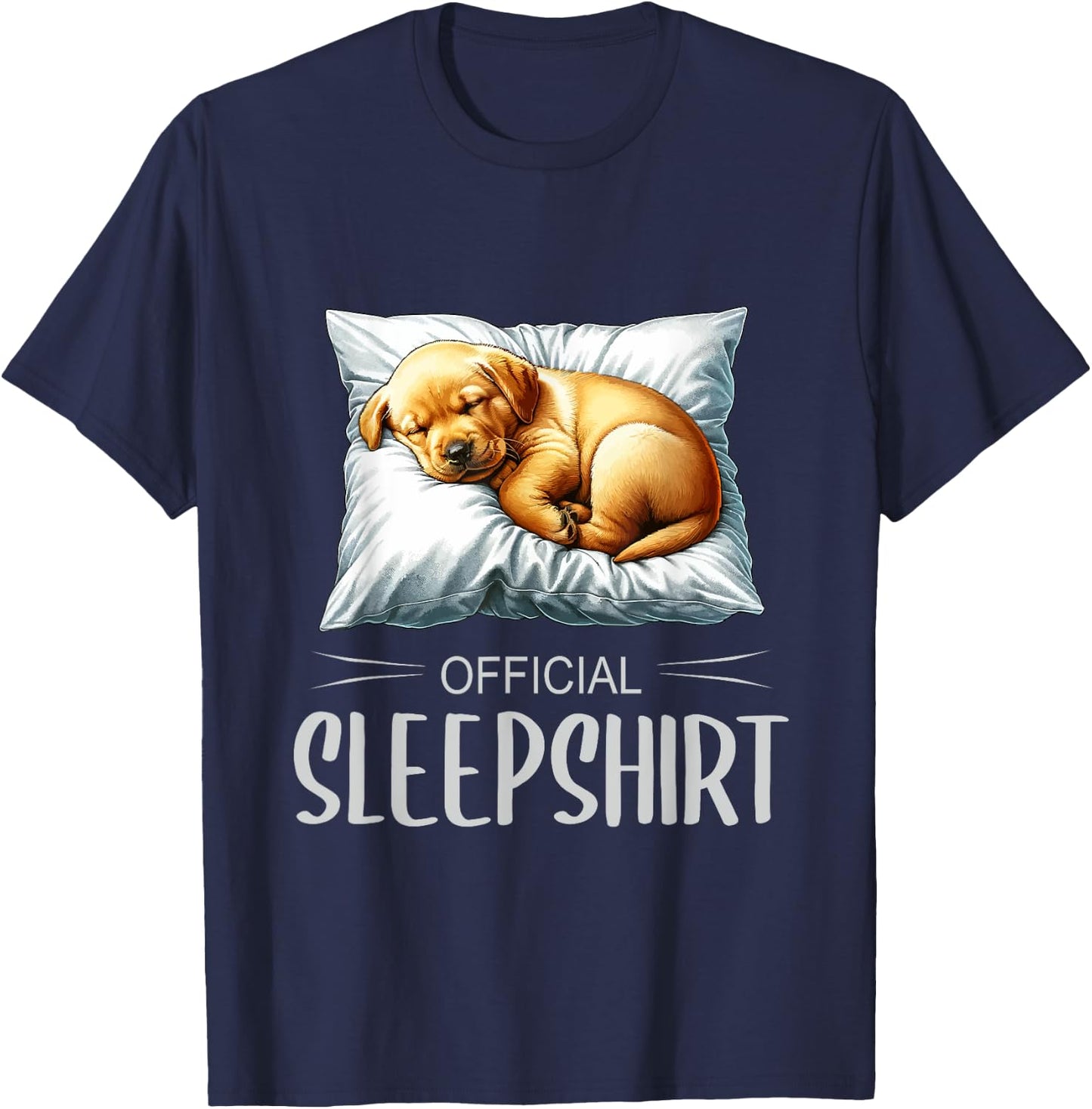 Official sleep shirt dog pajamas Labrador Retriever Women Kids T-Shirt - T-Shirt | Navy