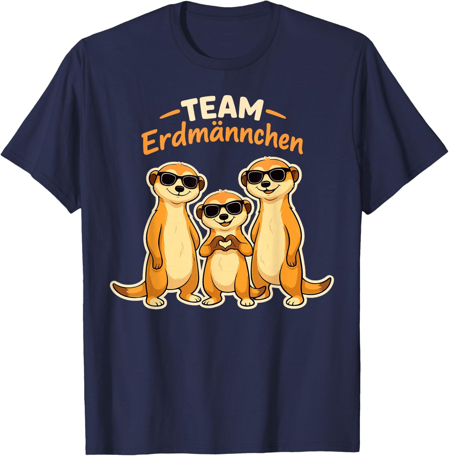 Team Erdmännchen Familie Meerkat Kinder Mädchen Damen Herren T-Shirt - T-Shirt | Navy