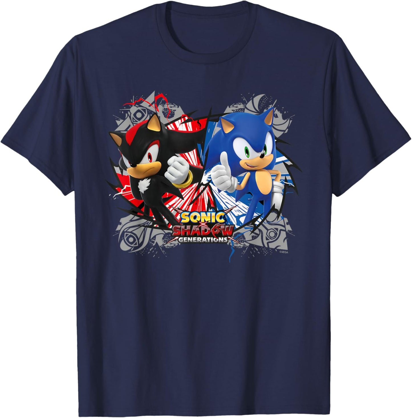 Sonic the Hedgehog, Sonic X Shadow Generations Rivals , black T-Shirt - T-Shirt | Navy