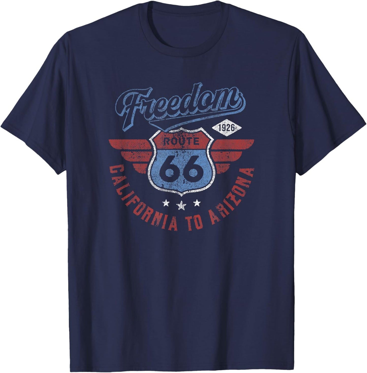 Trendy Route 66 Freedom California to Arizona 1926 , black T-Shirt - T-Shirt | Navy