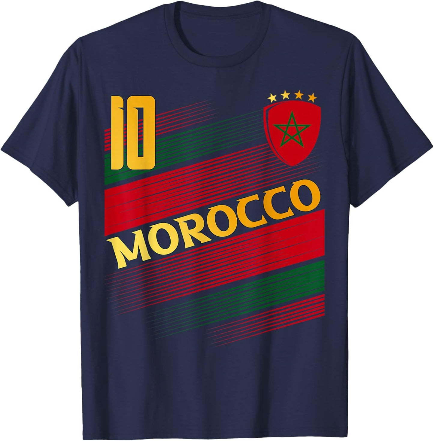 Morocco Flag Moroccan Pride Lovers T-Shirt - T-Shirt | Navy