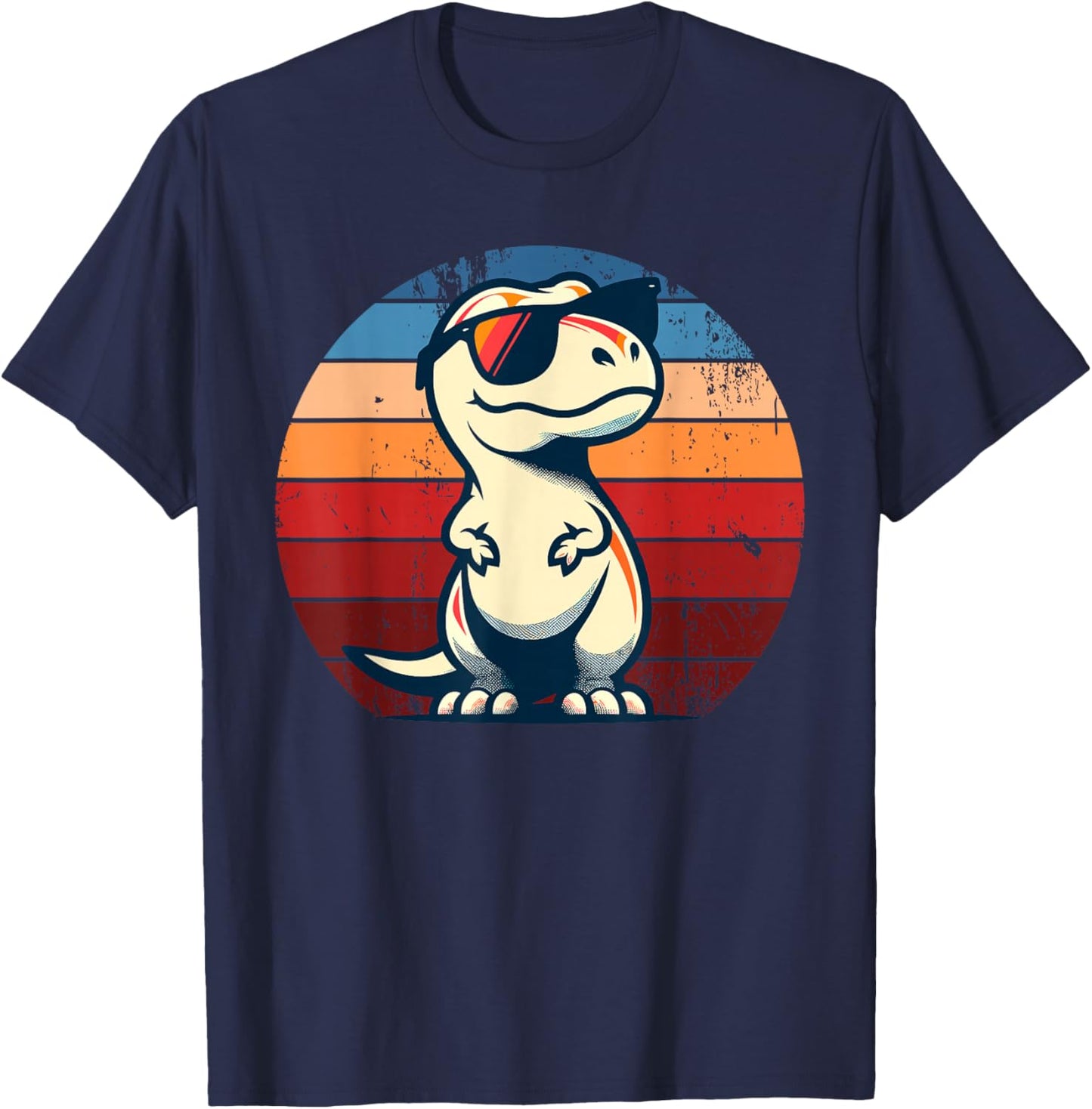 Dinosaur T-Rex Retro Novelty Men Children Women Funny Dinosaur , black T-Shirt - T-Shirt | Navy