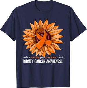 Kidney Cancer Gifts Kidney Cancer Awareness - -Adults, Black, Small, Short Sleeve, Classic Fit T-Shirt - T-Shirt | Navy