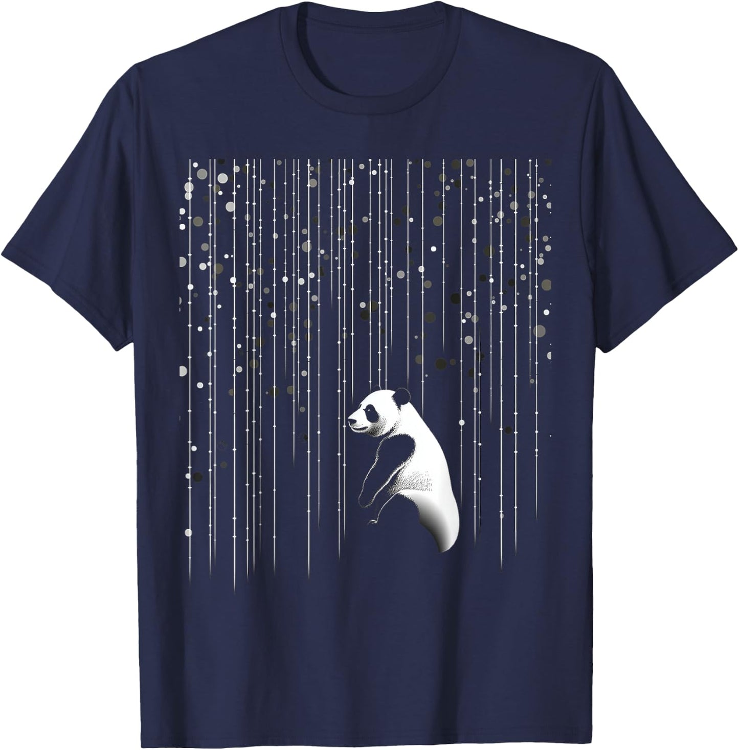 Panda Animal Graphic Art Panda T-Shirt - T-Shirt | Navy
