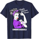 Hodgkin Lymphoma Warrior Unbreakable Awareness Gift T-Shirt - T-Shirt | Navy