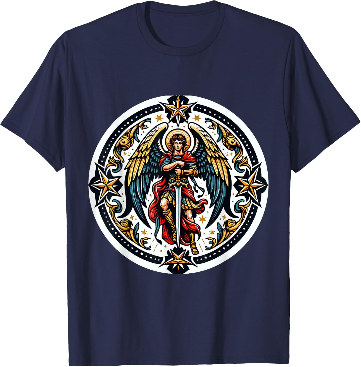 Patron Saint Michael Archangel Angels Costume T-Shirt - T-Shirt | Navy