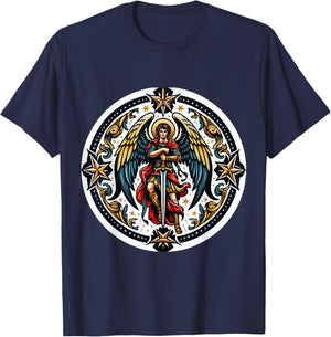 Patron Saint Michael Archangel Angels Costume T-Shirt - T-Shirt | Navy