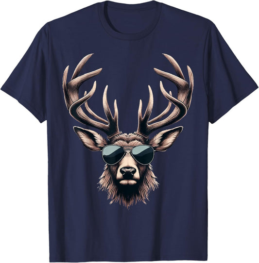 Deer Men's Costume Shirt Leather Trousers Shirt Costume , black T-Shirt - T-Shirt | Navy