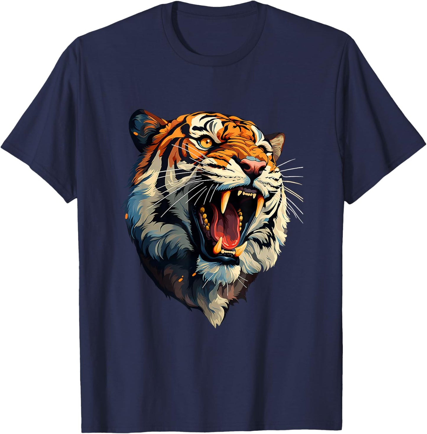 Tiger Face T-Shirt - T-Shirt | Navy