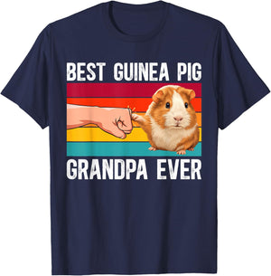 Best Guinea Pig Grandpa Guinea Pig Owner Guinea Pig Lover T-Shirt - T-Shirt | Navy