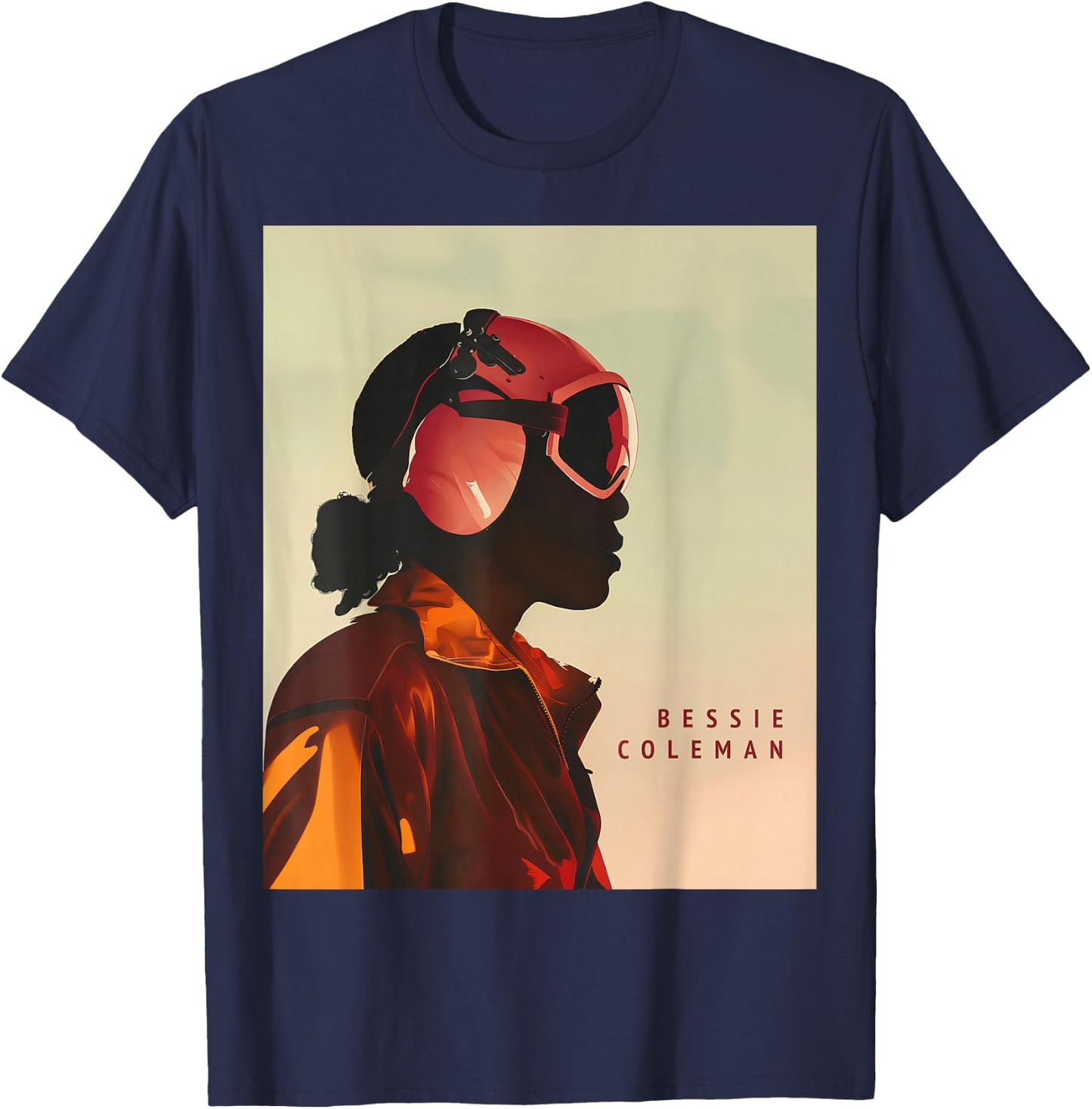 Bessie Coleman Aviation Black History African American Pilot T-Shirt - T-Shirt | Navy