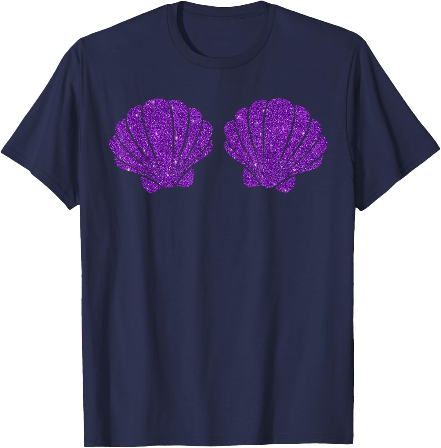 Mermaid SeaShell Costume Women, Cute Halloween Girl Costume T-Shirt - T-Shirt | Navy