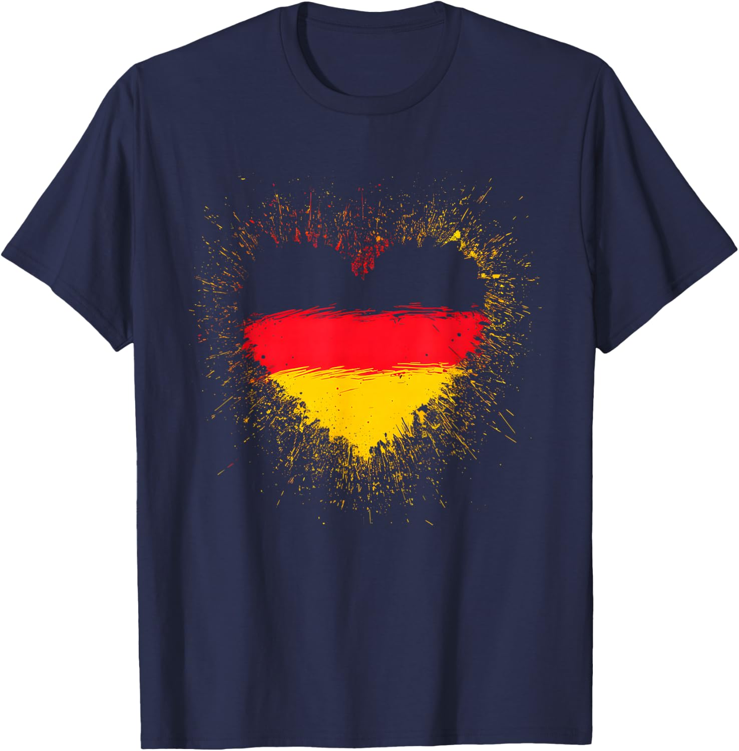 Deutschland Flaggen Herz Deutschland Fan Herren Damen T-Shirt - T-Shirt | Navy