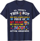 Autism Mom For Son Women Autism Awareness Month Autism Mom T-Shirt - T-Shirt | Navy