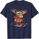 Cute Skiing Moose T-Shirt - T-Shirt | Navy