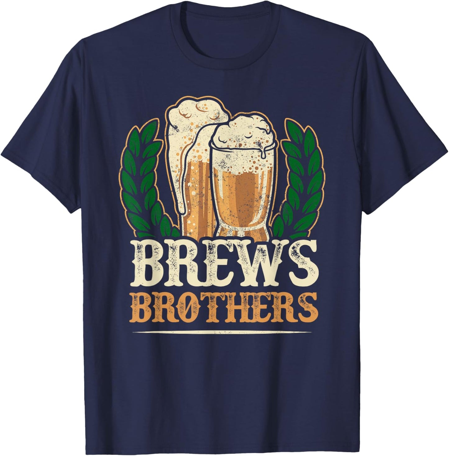 Home Brewer Beer Brews Brothers T-Shirt - T-Shirt | Navy