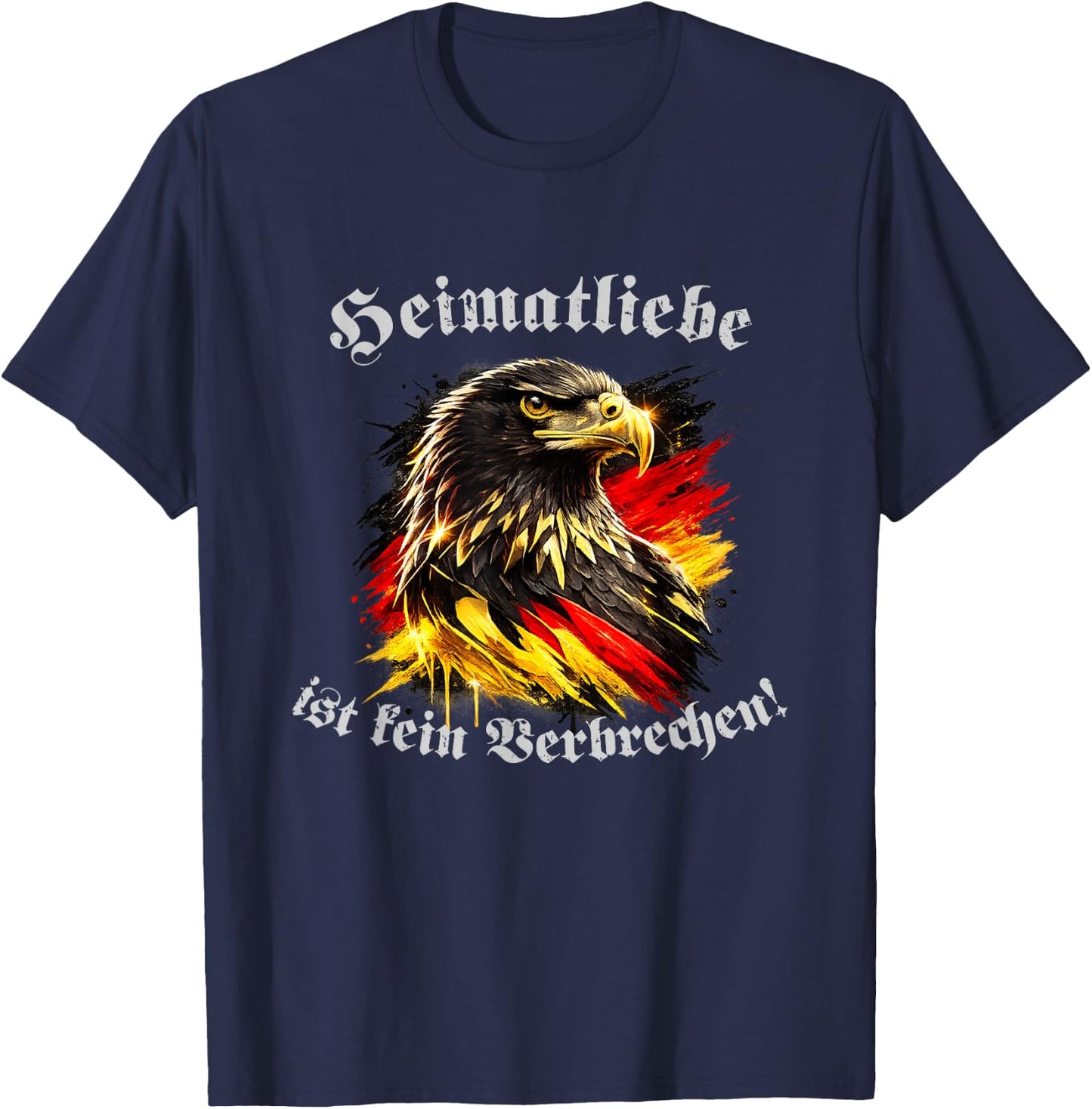 Heimatliebe ist kein Verbrechen! Deutscher Adler Klassik T-Shirt - T-Shirt | Navy