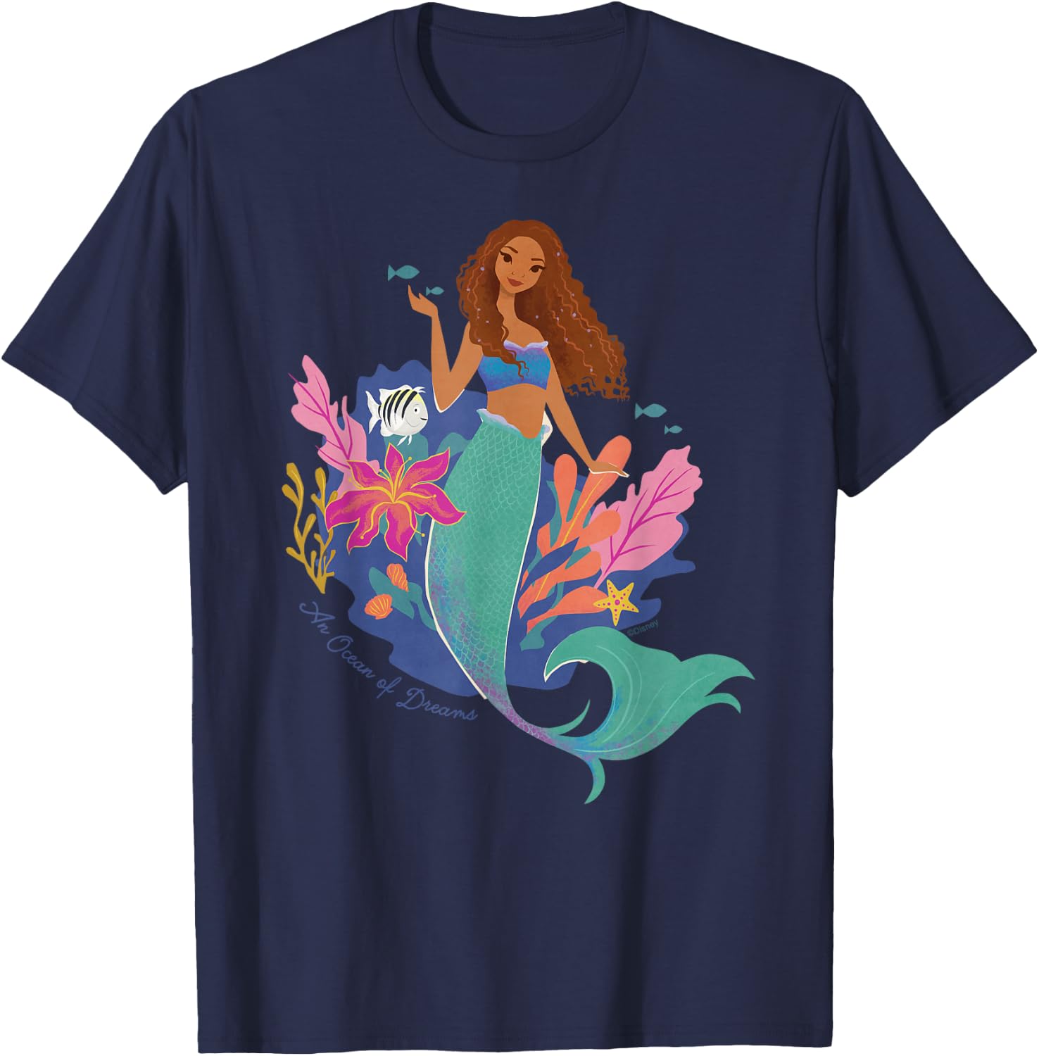 Disney The Little Mermaid Ariel An Ocean of Dreams T-Shirt - T-Shirt | Navy