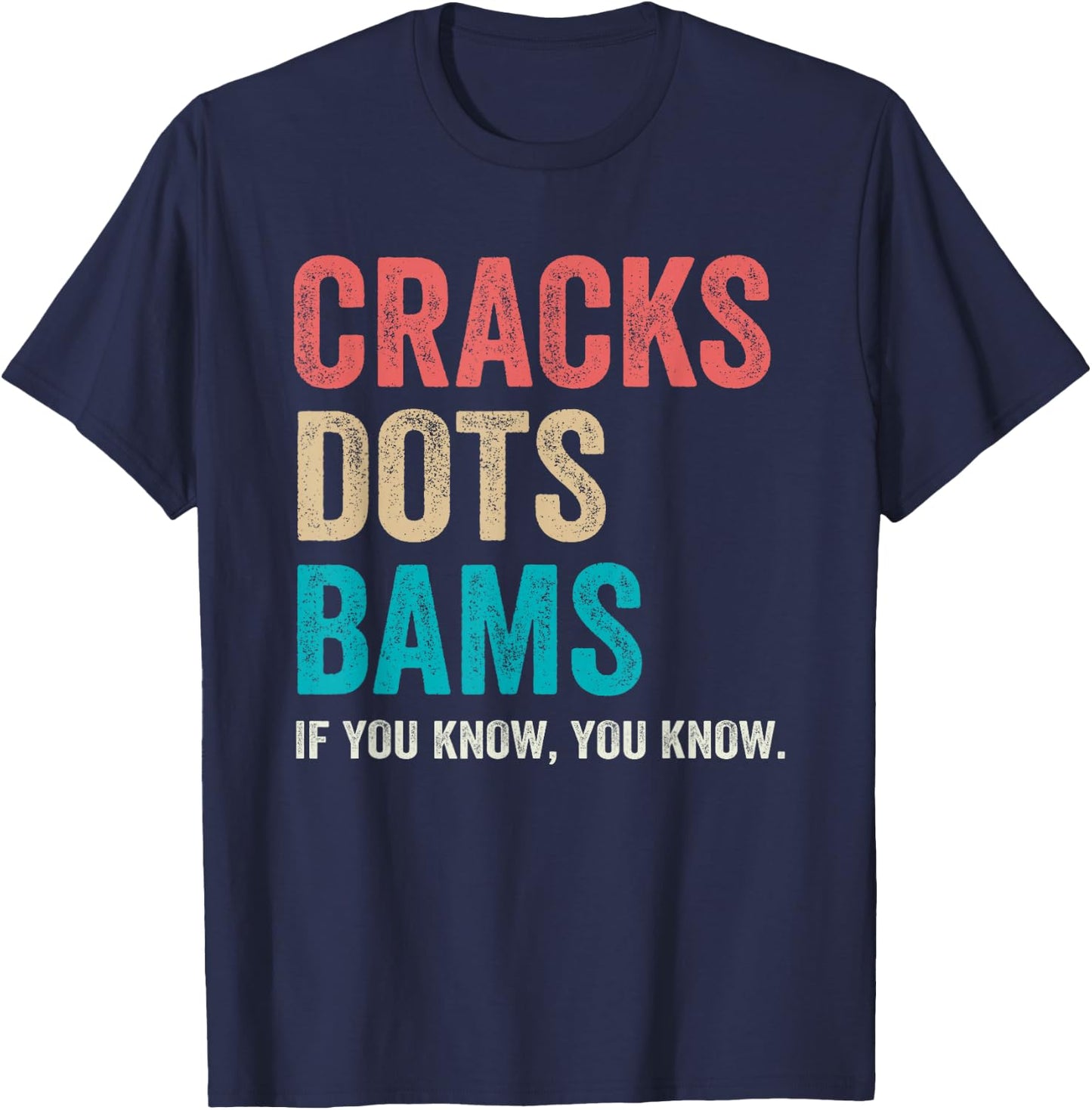 Cracks Dots Bams If You Know Chinese Mahjong Lover Mah-Jongg T-Shirt - T-Shirt | Navy