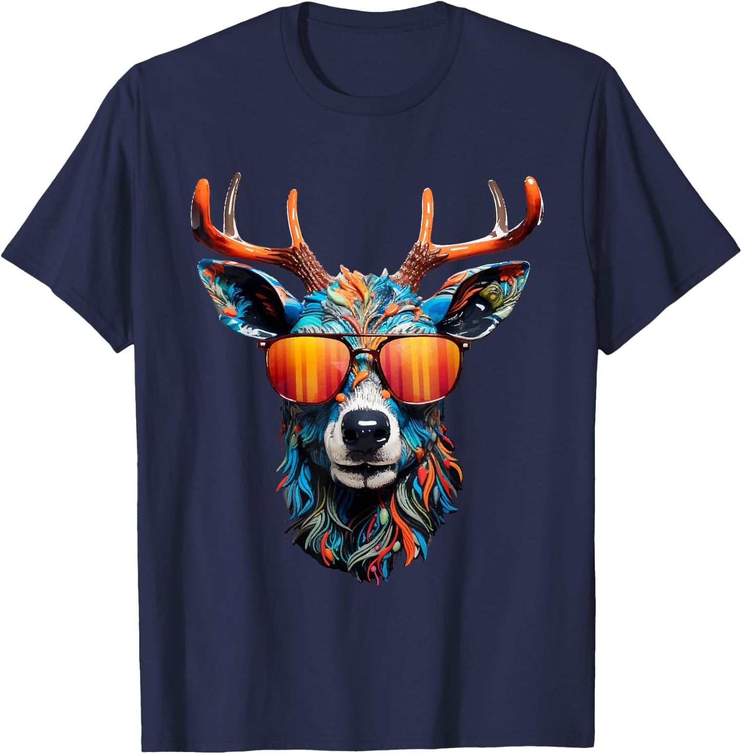 Deer Shirt Costume Shirt Men's Boys Costume Oktoberfest , black T-Shirt - T-Shirt | Navy