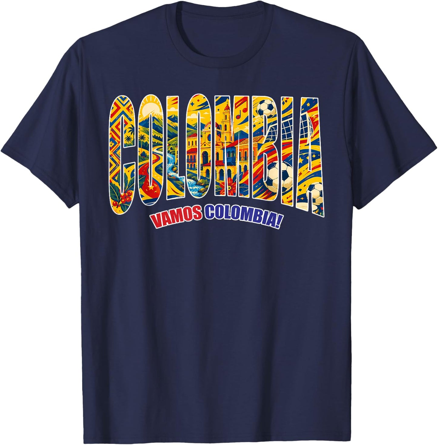 Colombia Country Colombian Flag Women Kids T-Shirt - T-Shirt | Navy