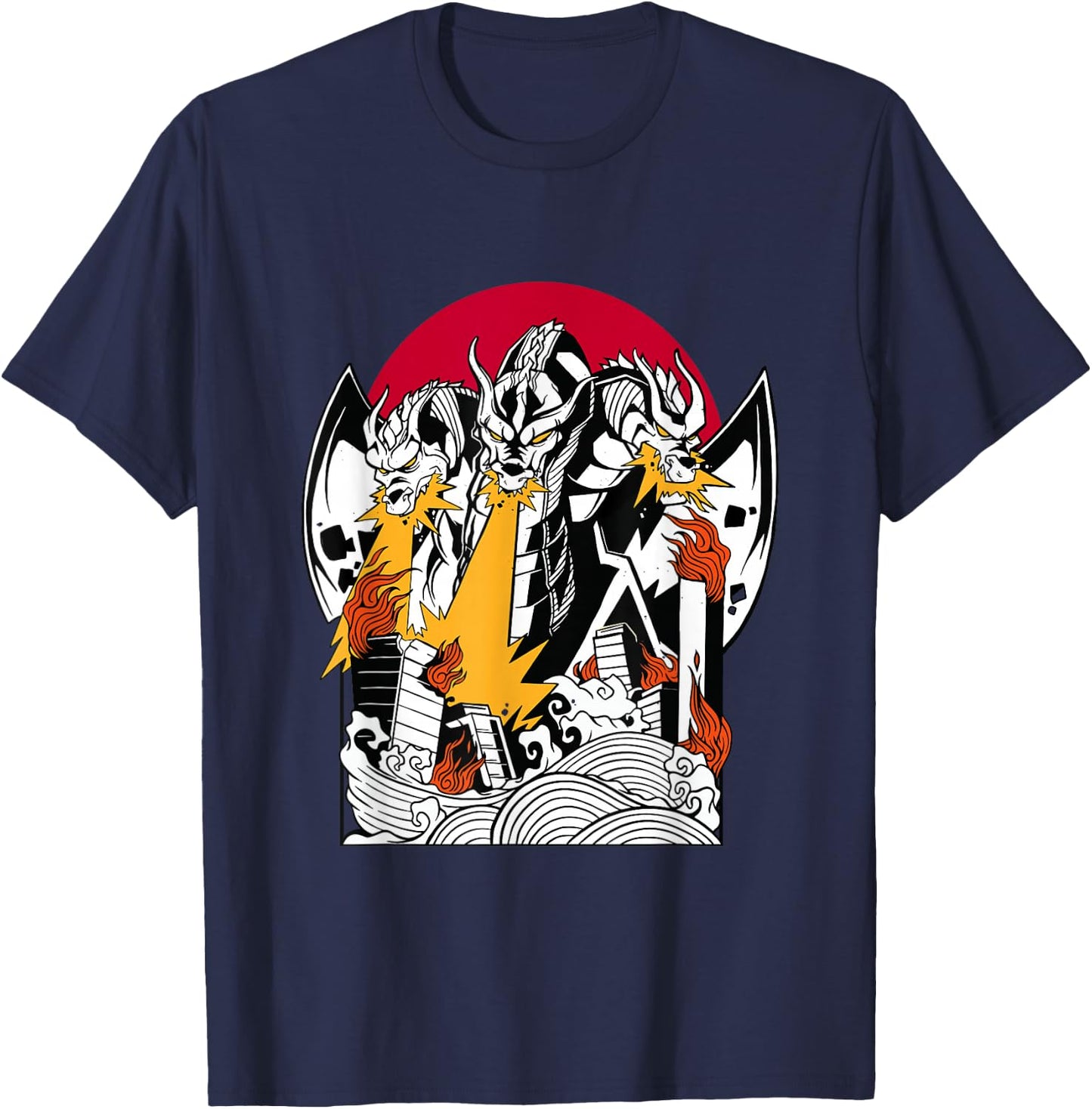 Dragon Japanese Ghidorah T-Shirt - T-Shirt | Navy