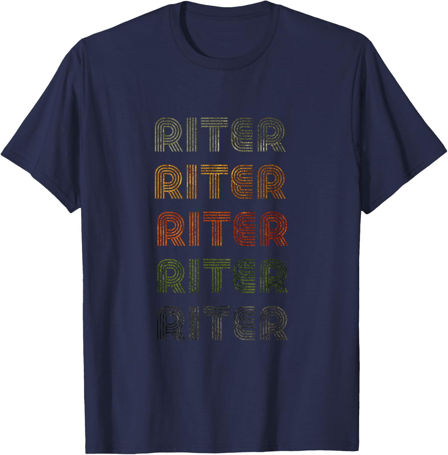 Love Heart Riter Grunge Vintage Style Black Riter T-Shirt - T-Shirt | Navy