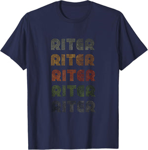 Love Heart Riter Grunge Vintage Style Black Riter T-Shirt - T-Shirt | Navy