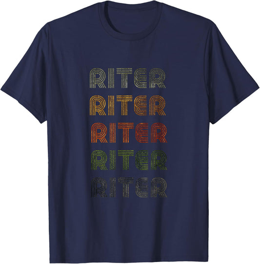 Love Heart Riter Grunge Vintage Style Black Riter T-Shirt - T-Shirt | Navy