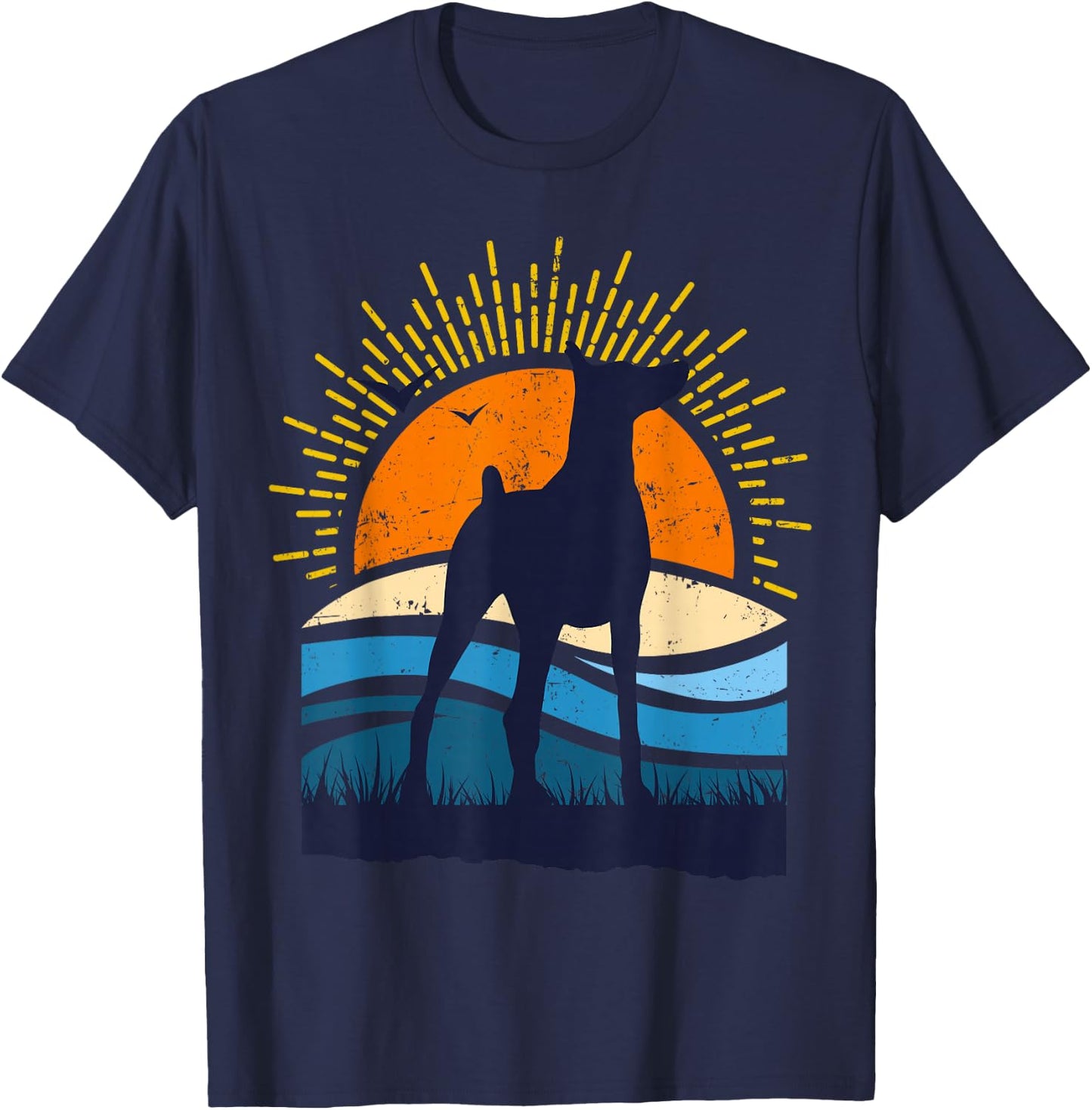 Doberman Pinscher Dobie Dog T-Shirt - T-Shirt | Navy