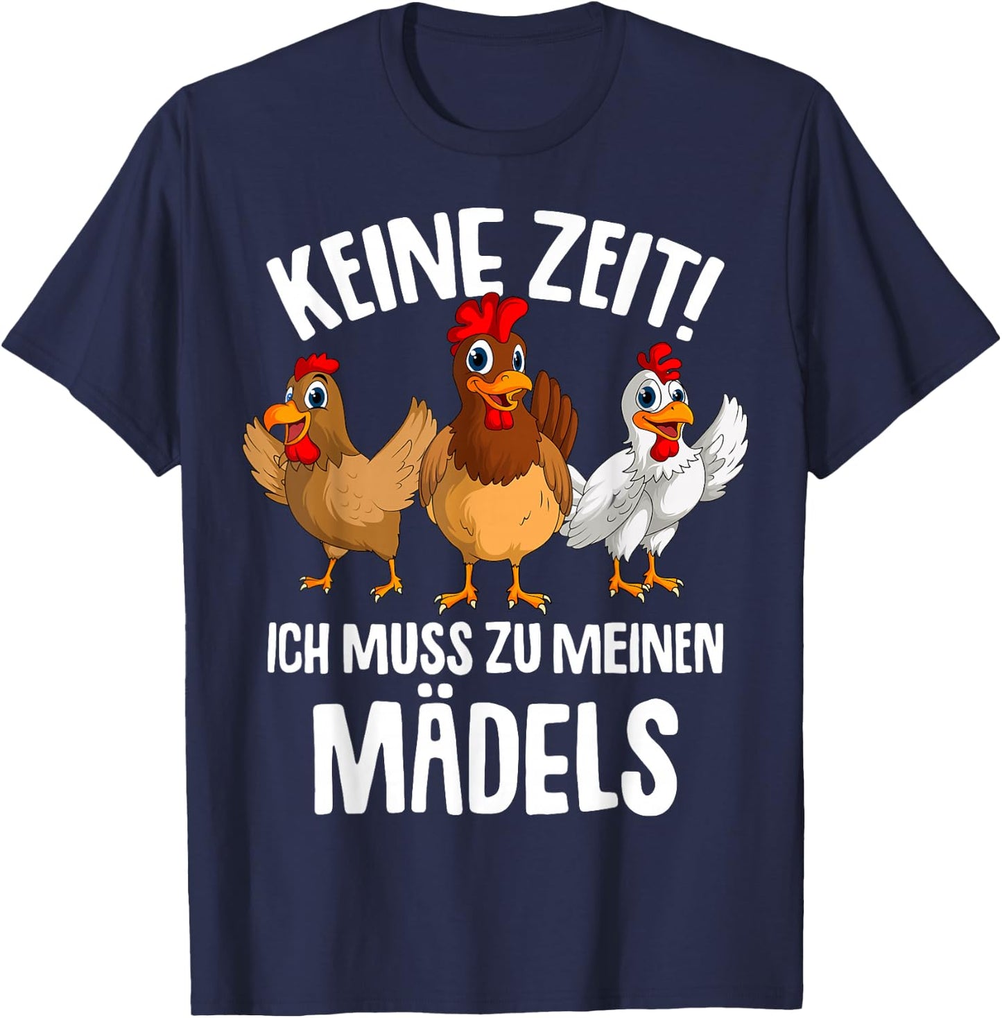 Chicken Farmer Chicken , black T-Shirt - T-Shirt | Navy