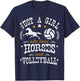 Just A Girl Who Loves Horses & Volleyball - Horse Lover T-Shirt - T-Shirt | Navy
