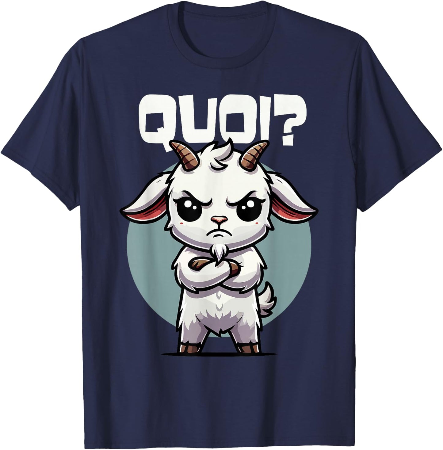 Goat Funny Girls Boys Goats , Black, S T-Shirt - T-Shirt | Navy