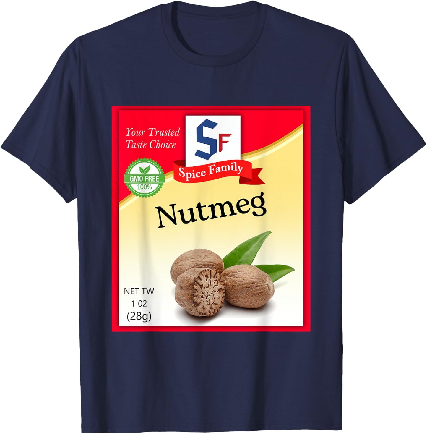 Nutmeg Spice Condiment Costume Holiday Spice Group Costumes T-Shirt - T-Shirt | Navy