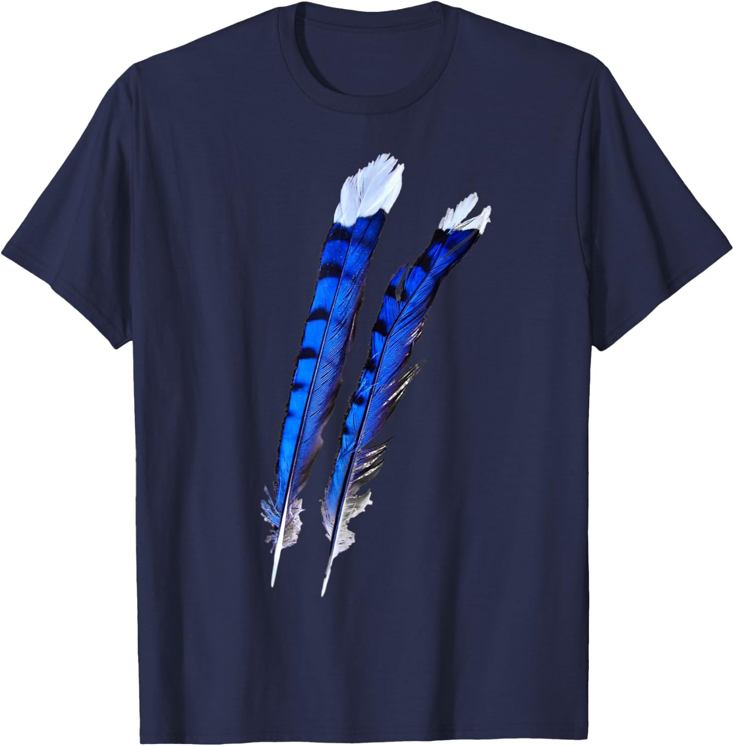 Blue Jay Bird Feathers Blue Beautiful Wildlife Birder Gift T-Shirt - T-Shirt | Navy