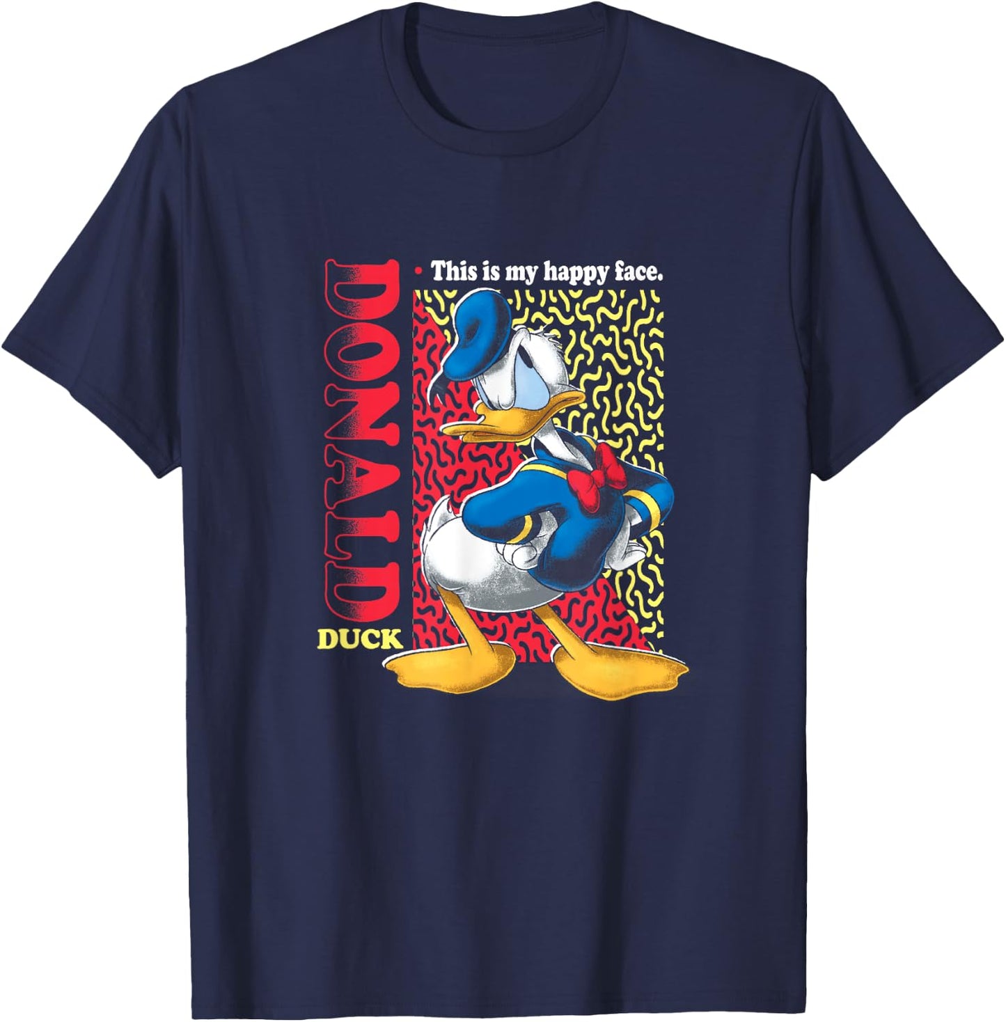 Disney Mickey And Friends Donald Duck Classic Happy Face T-Shirt - T-Shirt | Navy