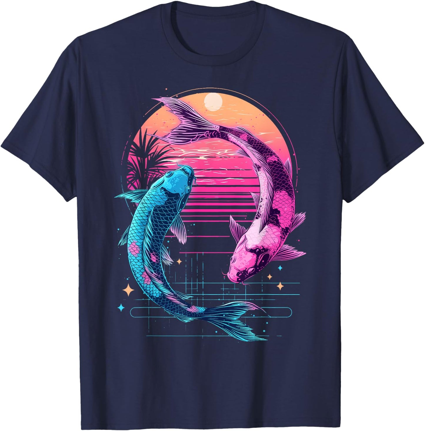 Koi Japonais Aesthtetic Japon T-Shirt - T-Shirt | Navy