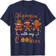 Hanging With My Cookies Cute Christmas Teacher Women Kids T-Shirt - T-Shirt | Navy