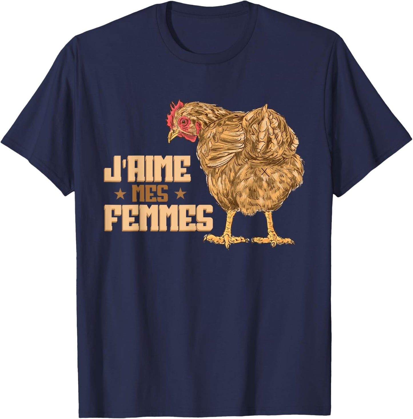 Chicken Amateur Hens Humor Chicken Coop , Black, S T-Shirt - T-Shirt | Navy