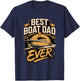 Best Boat Dad Ever Wakeboarding Father T-Shirt - T-Shirt | Navy