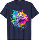 Colorful Giraffe Graphic Cute Giraffe cool Animal lover T-Shirt - T-Shirt | Navy