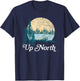 GLL Women's Retro Nature , Grey, Small, Short Sleeve, Classic Fit, Cotton 90% Polyester 10% T-Shirt - T-Shirt | Navy